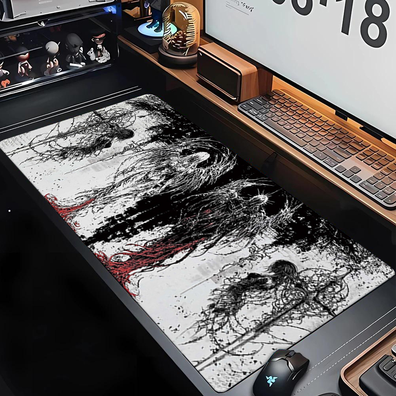 Keyboard Gaming Black - Alas Mouse Karet Anti Selip Ukuran