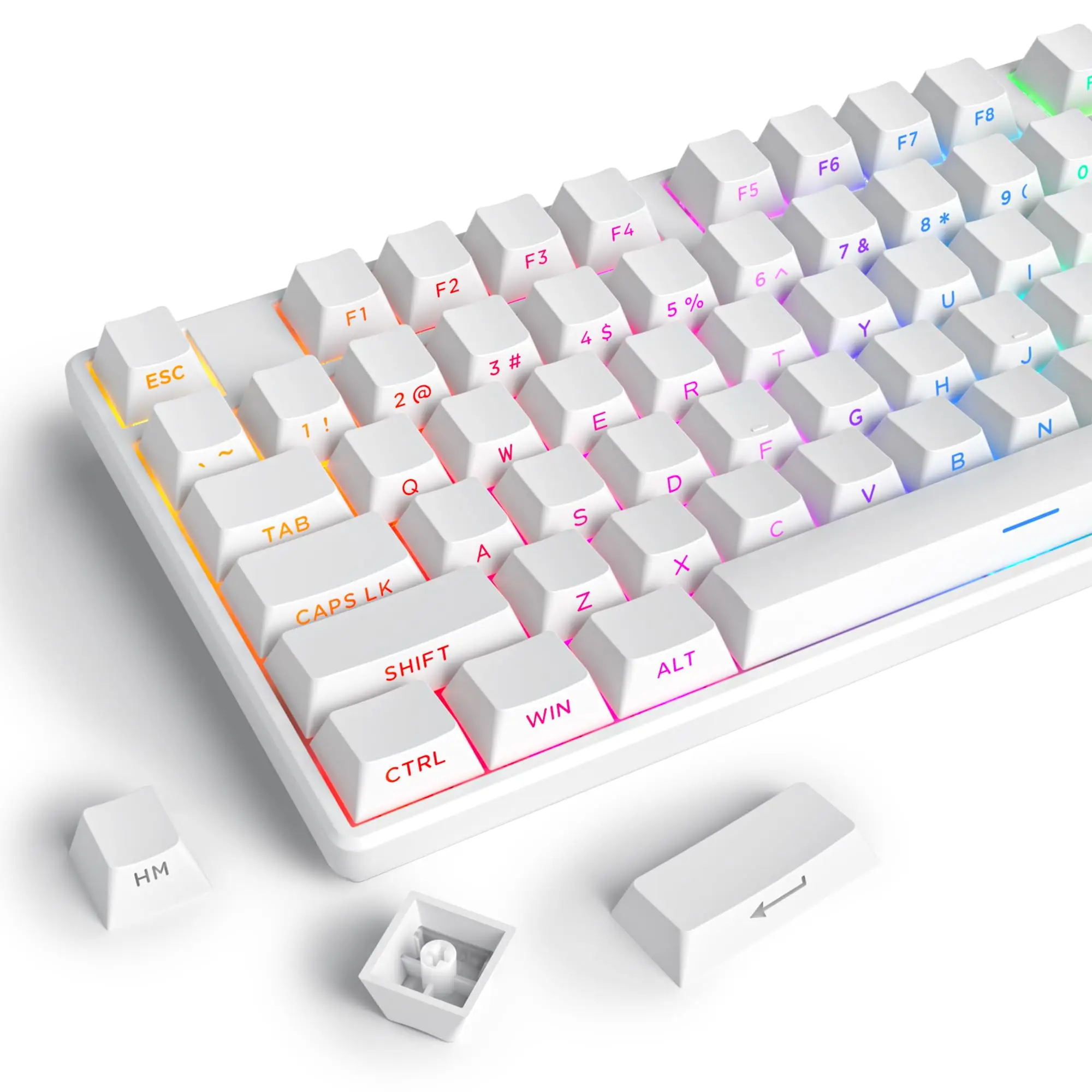 134 Tombol Keycaps PBT Double  - Keyboard Gaming Black ulasan dan harga