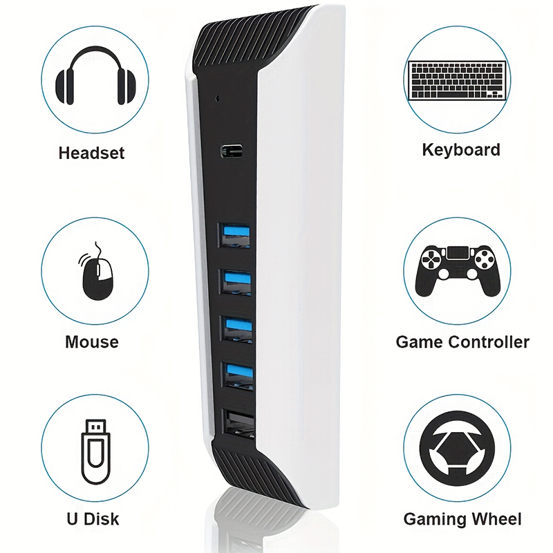 Hub USB 5 in 1 untuk Konsol PS - Gaming Keyboard Splitter ulasan dan harga