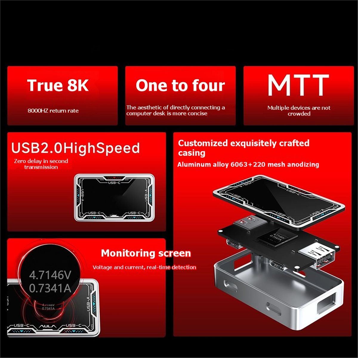 ■ ★ Kedatangan Baru: HUB USB G - Gaming Keyboard Splitter ulasan dan harga