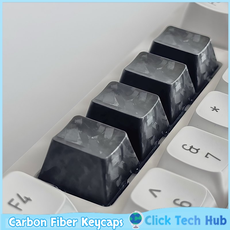 Keycap Serat Karbon Hitam 1 Bu - Keyboard Gaming Black ulasan dan harga
